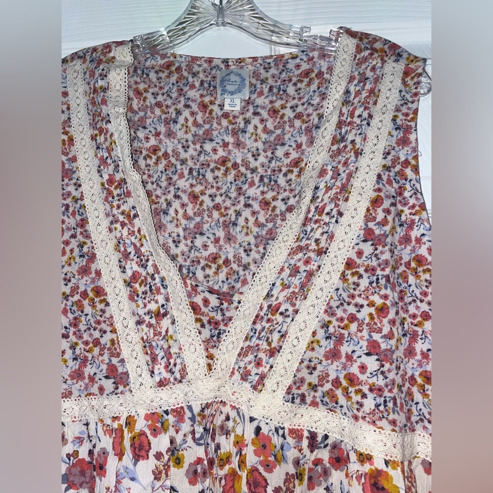 Blue Rain Women’s Floral Sleeveless Top Extra Large